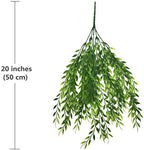 Artificial Weeping Willow, Plastic Plants Greenery Leaves Fake Hanging Vine Faux Ivy Garland UV Resistant for Home Indoor Outdoor Garden Door Wall Baskets Wedding Party Table Decor Decoration - 8 Pcs - Image 4