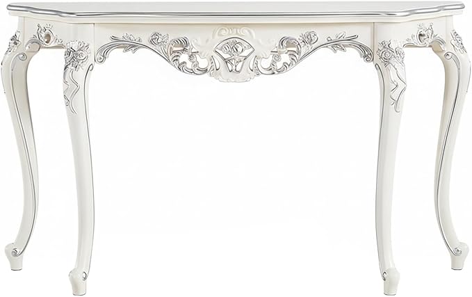 Vintage French Console Table, Wood Entryway Table by Unknown