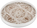 Hanobe Round Boho Decorative Tray for Coffee Table, Mandala Pattern Finish by Hanobe