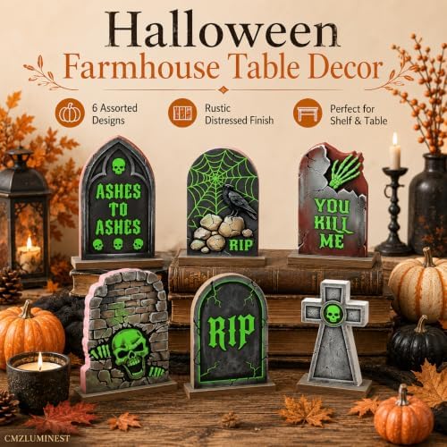 Halloween Tombstone Decor, Halloween Table Decorations Indoor for Home - Image 3