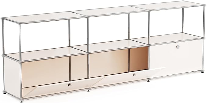 Modern Storage Cabinet White G Versatile Free-Standing Organizer - Image 4