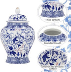 7.87 inch Small Chinoiserie Ginger Jar, Decorative Ceramic jar - Image 3