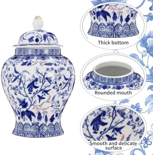 7.87 inch Small Chinoiserie Ginger Jar, Decorative Ceramic jar - Image 3