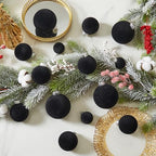Velvet Christmas Ornaments Set 38Pcs Flocked Shatterproof Christmas Ornaments for Christmas Tree Decorations Xmas Decorative Hanging Christmas Ball Ornaments for Holiday Home Decor - Image 6