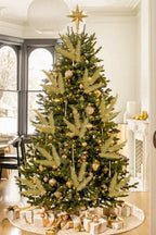 Oairse 8 Pcs Christmas Tree Picks and Sprays Gold Glitter Christmas Picks 28" Christmas Glitter Feathers Leaves Stems for Christmas Tree Filler Branches Wreaths Centerpieces Holiday Decorations - Image 3
