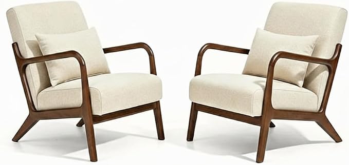 Set of 2 Mid Century Modern Accent Chair by Unknown