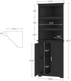 TEENFON Corner Cabinet, Tall Corner Hutch - Image 3