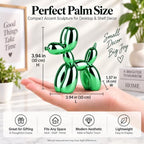 Green Balloon Dog Decor,Balloon Animal Decor,Shelf Decor Preppy Room Decor,Cute Statue Home Decor, Bedroom Modern Sculpture Desk Decor,Office Gold Decorations Small Figurines - Image 3