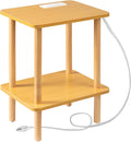 FORAOFUR End Table with Charging Station, Small Tables by FORAOFUR