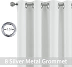 Yakamok Room Darkening Curtains 52x96 inch Greyish White-Living Room | 2 panels - Image 2