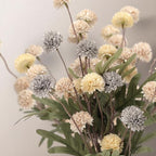 3PCS Mums Artificial Flowers with Vase - Small Silk Fake Flowers Suitable for Vase Bedroom Dining Room Living Rooms Decor Home Table Decor - Image 4
