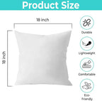 QUBA LINEN 18 x 18 Throw Pillow Insert - Image 2