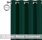 Yakamok Dark Green Room Darkening Curtains 84 inch Sliding Door Drapes | 1 - Image 4