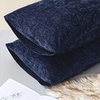 CaliTime Decorative Standard Throw Pillow Covers 26 X 20 Inches Navy Blue | - Image 4