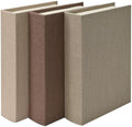 DECOR4SEASON Modern Linen and Wood Decorative Faux Book Boxes Set of 3, 12" by DECOR4SEASON