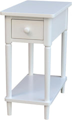 IC INTERNATIONAL CONCEPTS Solid Wood Narrow Side Table in White by InternationalConcepts