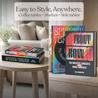 MESMOS Decorative Books for Shelves, Coffee Table Decor Faux Books for Decoration, Works as Hidden Storage Box, Magnetic Closure, Linen Texture, Packaged in Aesthetic Fake Book (Music & Pop Culture) - Image 5