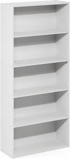 Furinno Jaya Book Shelf, 5-Tier Bookshelf, 52 Inch Tall Standing Bookcase - Image 5