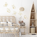 Hotop 6 Pieces Gold Metal Butterfly Wall Decor Wired Butterflies Wall Art - Image 6