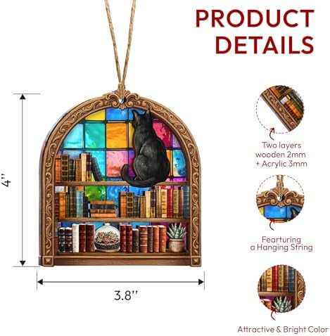 Book Lovers Gifts Book Ornament, Teacher Gifts for Women, Librarian, Reader - Image 5