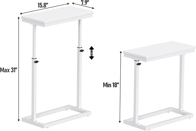 TUTOTAK End Table, Side Table, Tall Couch Table, Sofa Table, Living Room - Image 3