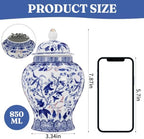 7.87 inch Small Chinoiserie Ginger Jar, Decorative Ceramic jar - Image 2