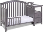 Pemberly Row 4-in-1 Convertible Crib and Changer, Sustainable Gray Pine Wood - Image 4