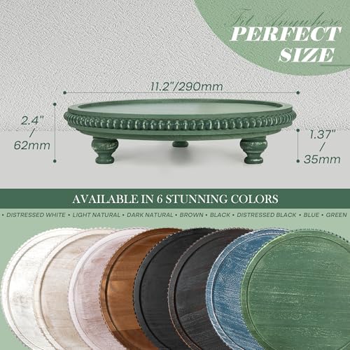 EOSAHR Beaded Round Display Riser for Farmhouse Home Decor, Green - Image 2