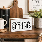 3x5 Encouragement Wooden Block Sign, You Got This, Rustic - Image 3