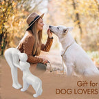 Abstract Person and Dog Sculpture Head-to-Head Figurine White - Image 2