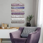 Yookeer 7 Tier Christian Wall Art Bible Verses Purple English Style - Image 5