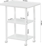Lerliuo 3-Tier Printer Stand, Industrial Mobile Printer Table - Image 4