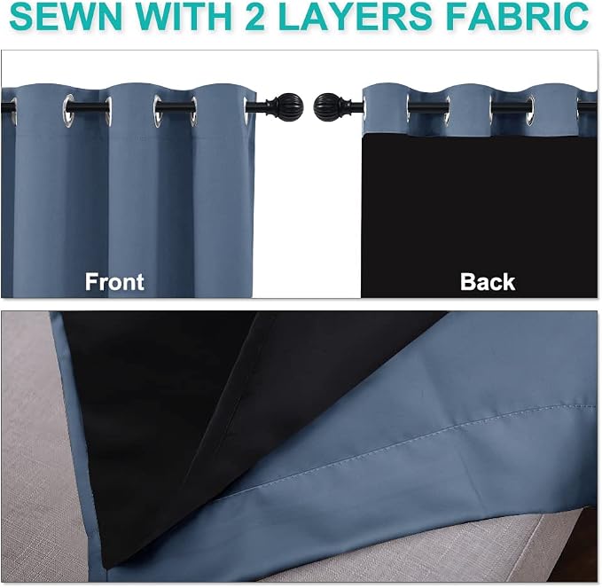 NICETOWN Extra Long Truly Blackout Drapes - Image 5