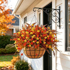 Artificial Fall Flowers for Outdoors Fake Mums, 3 Styles Mixed, 12 Bundles - Image 4