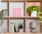 Let Them Wooden Sign, Pink Office Decorations for Work, Let Them Mental Health Rustic Wood Box Signs 5x5 Inch, Desk Shelf Tabletop Decor for Home Cubicle Decor, Office Gifts for Coworkers Women, 20 - Image 4