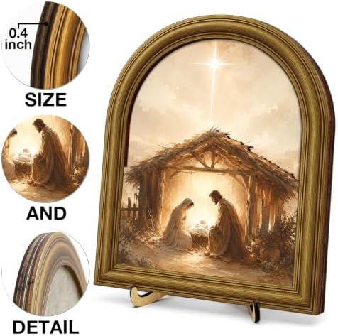 Christmas Decor Vintage Jesus Nativity Wall Art Sign Table Decor - Image 3