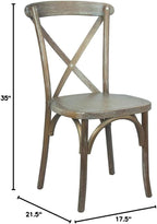 EMMA + OLIVER Medium with White Grain X-Back Chair - Image 2