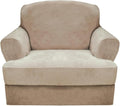CUCRAF T Cushion Sofa Cover 2 Piece Armchair Slipcovers, Soft Thick Velvet by CUCRAF