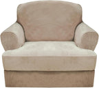 CUCRAF T Cushion Sofa Cover 2 Piece Armchair Slipcovers, Soft Thick Velvet by CUCRAF