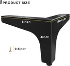 AODIOU Furniture Legs Metal Feet: Cabinet Legs 4 Inch Triangle Feet Replacement - Image 2