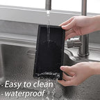 Silicone Bathroom Vanity Tray Dish Soap Holder Sink Organizer, Marble Black - Image 6