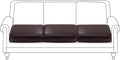Fuloon Faux Leather Couch Cushion Slipcover, Waterproof Stretch Covers by Fuloon