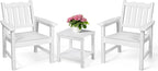 Stoog 3 Piece Patio Dining Sets, All-Weather Patio Chairs by Stoog