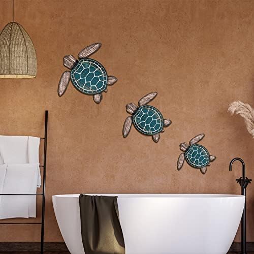Bucherry 3 Sizes Wooden Sea Turtle Wall Decor Turtle Wall Art,Wood Color - Image 5