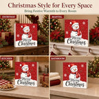 Christmas Decorations Cute Snowman Merry Christmas Wood Box Sign - Image 6