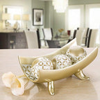 Creative Scents Schonwerk Diamond Lattice Decorative Bowl Table Centerpiece - Home Decor for Living Room, Centerpieces Table Decorations for Dining Room and Coffee Table - Image 3