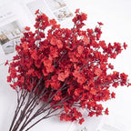 SITUMEIZI 6Pcs Red Artificial Baby's Breath Flowers 19.3 Inch Silk Gypsophila Bundles Real Touch Fake Flowers for Wedding, Home Decor, Fall Centerpieces DIY Floral Arrangement - Image 6