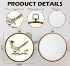 Cowboy Roadrunner Round Wall Decor, Western Decors for Home, Printed Canvas Wall Hanging for Bedroom Kitchen Office, Round Wall Decoration, Ranch Hanging, Circular Wall Hanging with Hooks,8 - Image 2