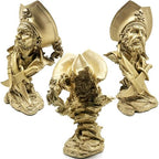 H&W Golden Pirate Figurines - Buccaneer Francis Drake Statue Decoration - Image 2