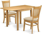 East West Furniture NDVA3-OAK-C 3 Piece Dining Room Furniture Set Contains a by EastWestFurniture